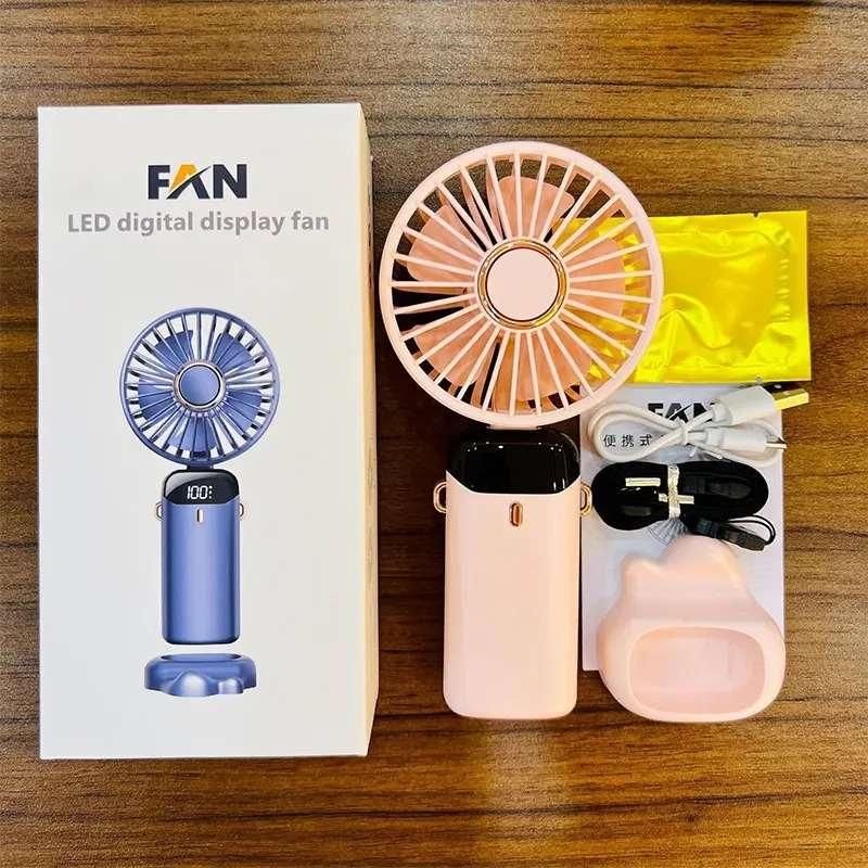 Portable Handheld Fan with LED Display