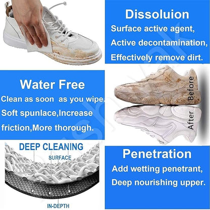 WipeKicks Sneaker & Shoe Cleaner Wipes - 1 Pack of 80